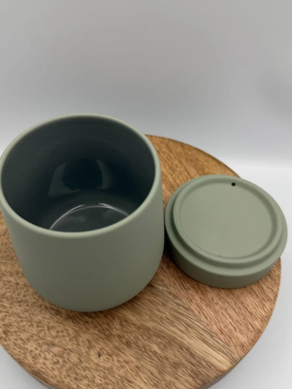 Zone Denmark Nova One Stoneware Jar with Lid Matcha Green Minimalist NIB